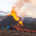 Volcan en Eruption - Islande