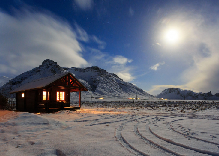 Chalet hiver Islande