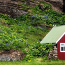 Maisons rouges Islande