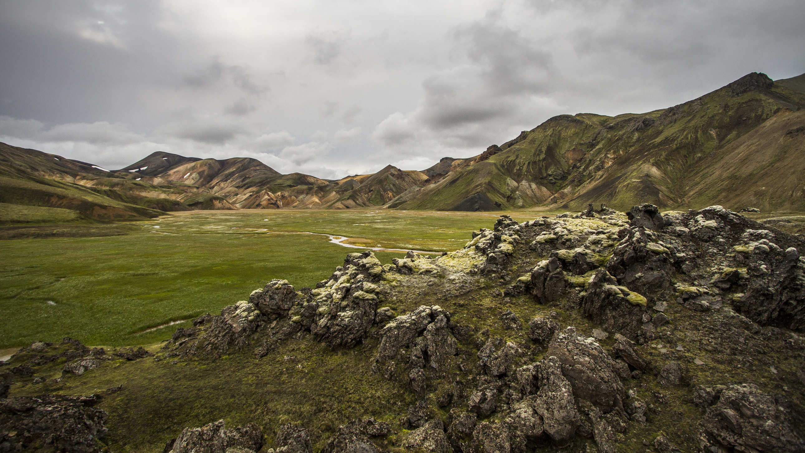 Paysages dans le Landmannalaugar