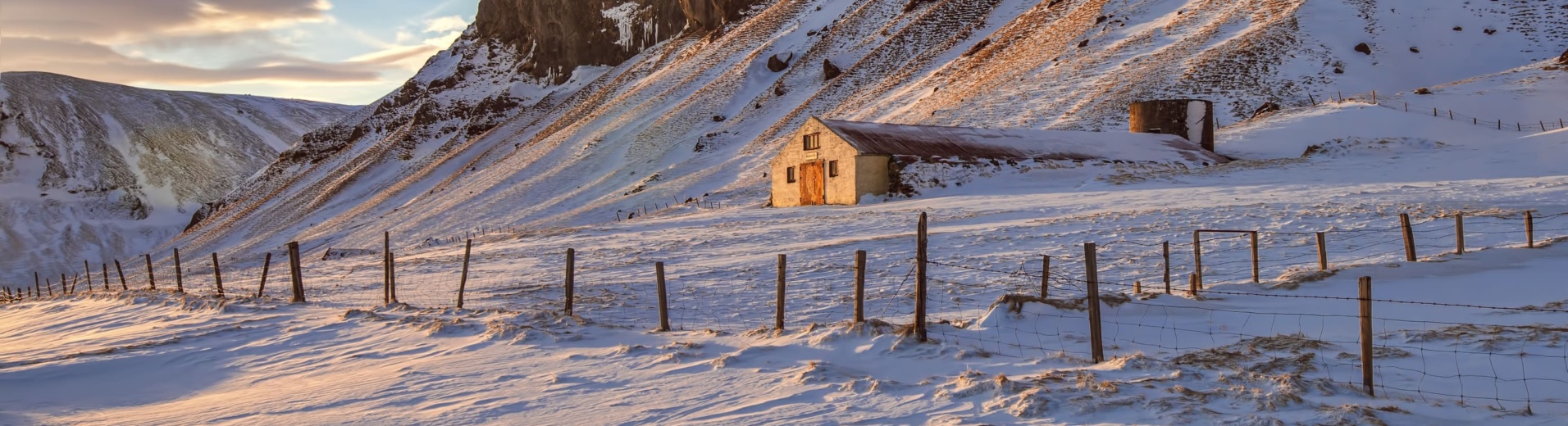 Paysage neige Islande