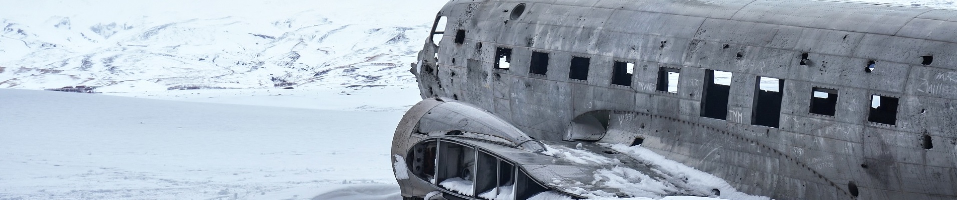 Avion neige Islande