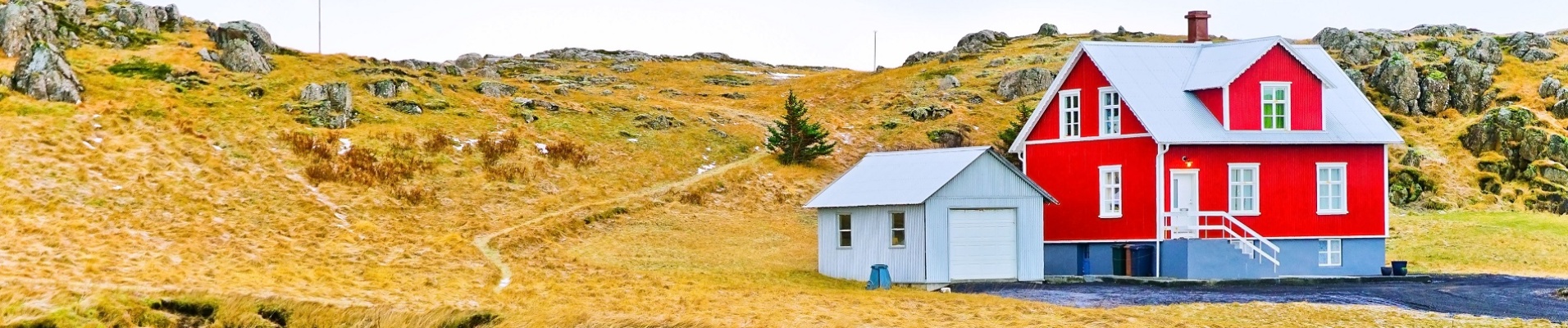 Maison rouge Islande