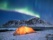 Aurore boreale tente Islande