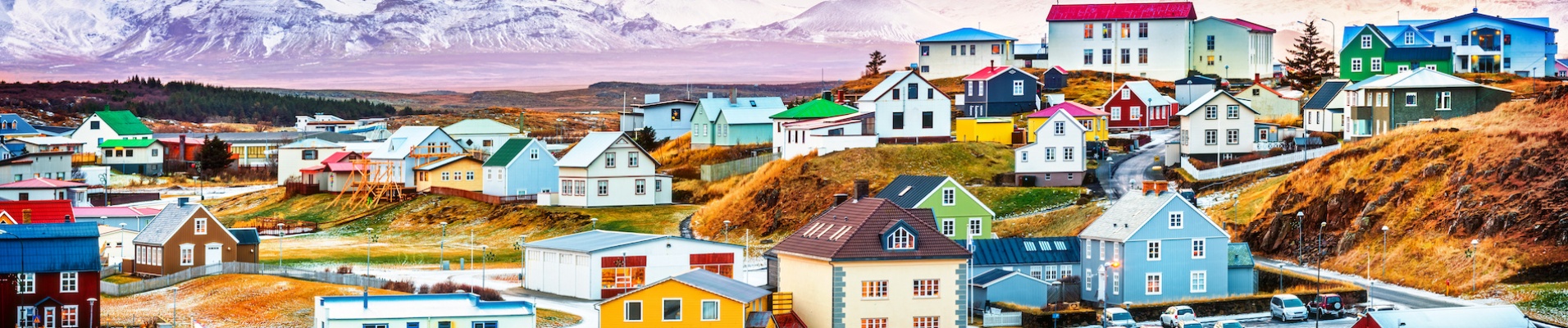 maisons de couleurs Islande