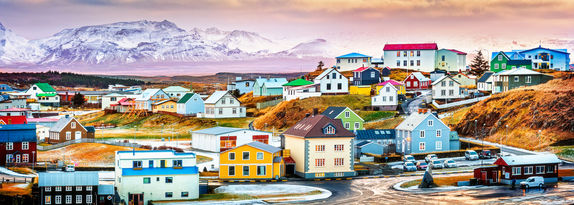 maisons de couleurs Islande
