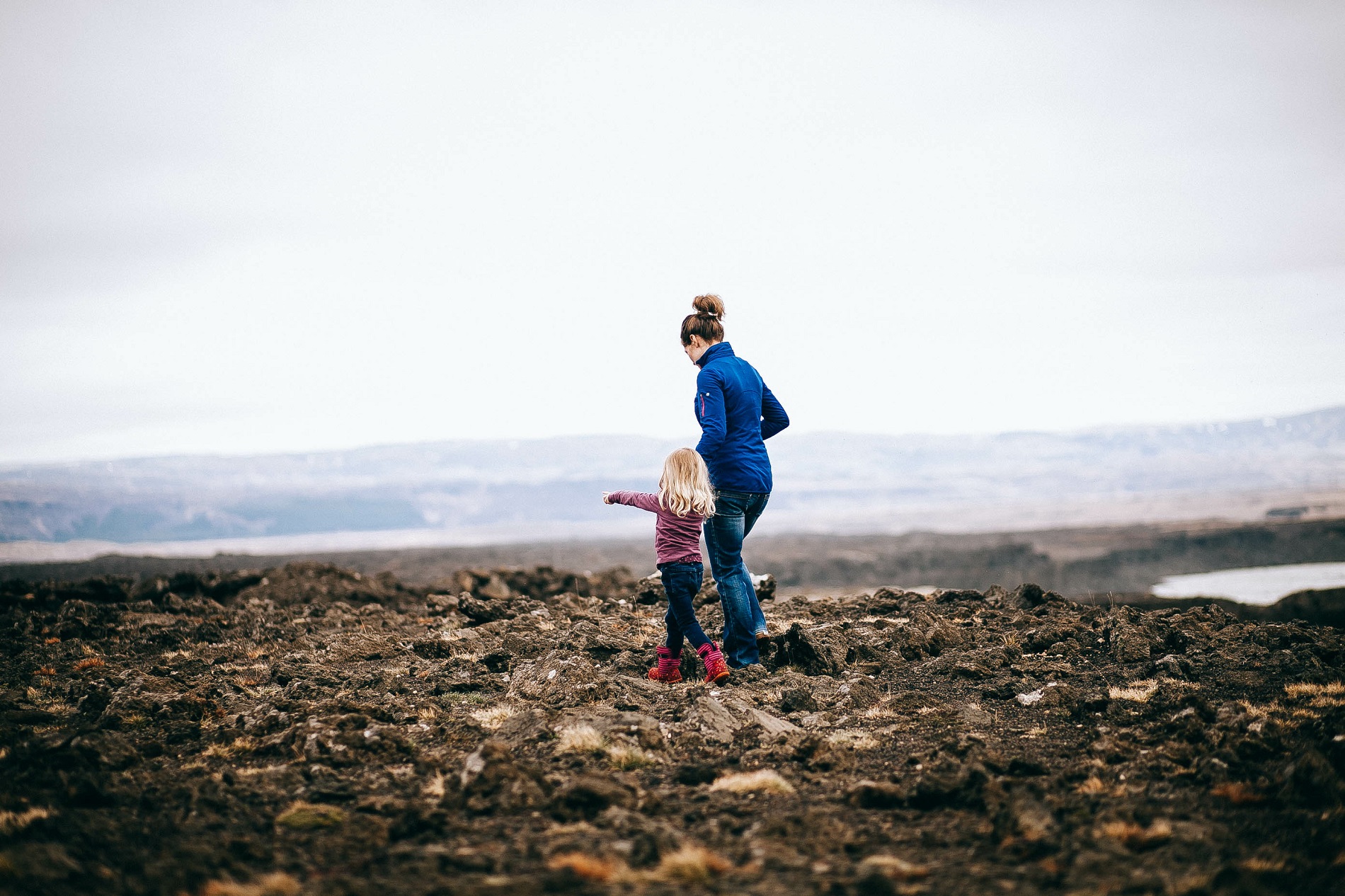 mère et enfant en Islande