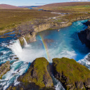 Cascade à Goðafoss en Islande