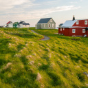 Maisons sur île de Flatey